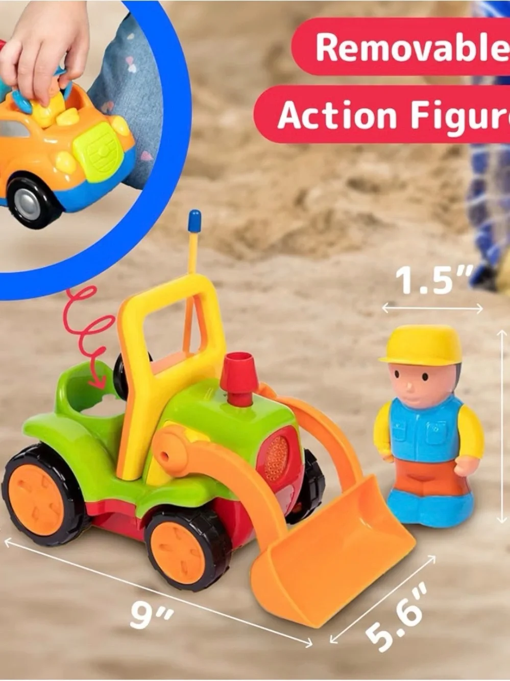 2Pk Remote Control Cars 3-5 Yr Old Truck Tractor Toddler Not In Original Box New